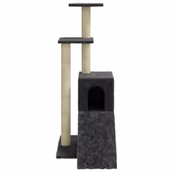 vidaXL Cat Tree with Sisal Scratching Posts 92 cm Cat Playhouse Multi Colours - dark grey - Additional view 4