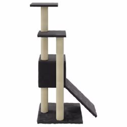 vidaXL Cat Tree with Sisal Scratching Posts 92 cm Cat Playhouse Multi Colours - dark grey - Additional view 5