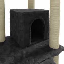 vidaXL Cat Tree with Sisal Scratching Posts 155 cm Cat Playhouse Multi Colours - dark grey - Additional view 6