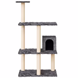 vidaXL Cat Tree with Sisal Scratching Posts Dark Grey 119 cm Cat Scratch Tower