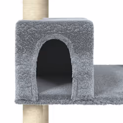 vidaXL Cat Tree with Sisal Scratching Posts Light Grey Pet Cat Tower Climber - Additional view 6