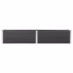 vidaXL Garden Raised Bed Outdoor Plant Pot Flower Box Planter Box WPC Grey - 200 x 50 x 54 cm - Additional view 3