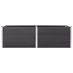 vidaXL Garden Raised Bed Outdoor Plant Pot Flower Box Planter Box WPC Grey - 200 x 50 x 91 cm - Additional view 2
