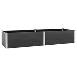 vidaXL Garden Raised Bed Outdoor Plant Pot Flower Box Planter Box WPC Grey - 200 x 100 x 54 cm