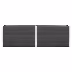 vidaXL Garden Raised Bed Outdoor Plant Pot Flower Box Planter Box WPC Grey - 200 x 100 x 91 cm - Additional view 2