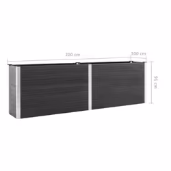vidaXL Garden Raised Bed Outdoor Plant Pot Flower Box Planter Box WPC Grey - 200 x 100 x 91 cm - Additional view 5