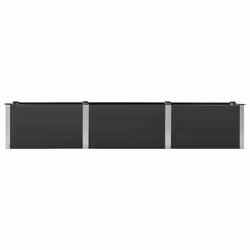 vidaXL Garden Raised Bed Outdoor Plant Pot Flower Box Planter Box WPC Grey - 300 x 50 x 54 cm - Additional view 2