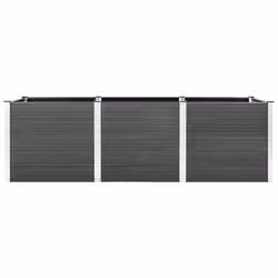 vidaXL Garden Raised Bed Outdoor Plant Pot Flower Box Planter Box WPC Grey - 300 x 50 x 91 cm - Additional view 2