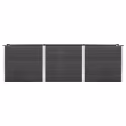 vidaXL Garden Raised Bed Outdoor Plant Pot Flower Box Planter Box WPC Grey - 300 x 100 x 91 cm - Additional view 2