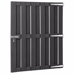 vidaXL Garden Gate WPC 100x112 cm Grey Bonanza Fence Driveway Entrance Gate - Additional view 2