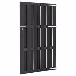 vidaXL Garden Gate WPC 100x180 cm Grey Bonanza Fence Driveway Entrance Gate