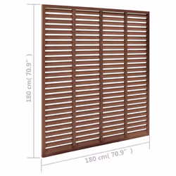 vidaXL Louver Fence Outdoor Garden Replacement Fence Panel Privacy Barrier WPC - brown - Additional view 4