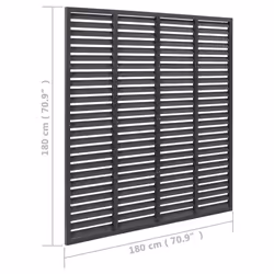 vidaXL Louver Fence Outdoor Garden Replacement Fence Panel Privacy Barrier WPC - grey