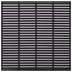 vidaXL Louver Fence Outdoor Garden Replacement Fence Panel Privacy Barrier WPC - black