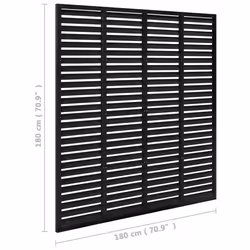 vidaXL Louver Fence Outdoor Garden Replacement Fence Panel Privacy Barrier WPC - black