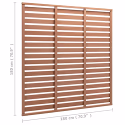vidaXL Fence Panel Garden Border Barrier Outdoor Edging Fencing Enclosure WPC - brown - Additional view 3
