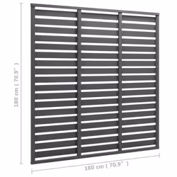 vidaXL Fence Panel Garden Border Barrier Outdoor Edging Fencing Enclosure WPC - grey