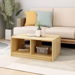 vidaXL Solid Pinewood Coffee Table Living Room Couch Sofa Table Multi Colours - brown
