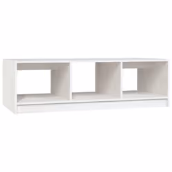 vidaXL Solid Pinewood Coffee Table Living Room Couch Sofa Table Multi Colours - white