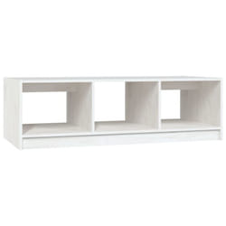 vidaXL Solid Pinewood Coffee Table Living Room Couch Sofa Table Multi Colours - white