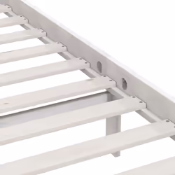 vidaXL Solid Wood Pine Bed Frame Wooden Platform Bedstead Multi Colours/Sizes - white, 75 x 190 cm - Additional view 6