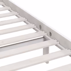 vidaXL Solid Wood Pine Bed Frame Wooden Platform Bedstead Multi Colours/Sizes - white, 140 x 190 cm - Additional view 6