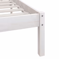 vidaXL Solid Wood Pine Bed Frame Wooden Platform Bedstead Multi Colours/Sizes - white, 140 x 190 cm - Additional view 7