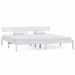 vidaXL Solid Wood Pine Bed Frame Wooden Platform Bedstead Multi Colours/Sizes - white, 180 x 200 cm