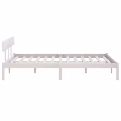 vidaXL Solid Wood Pine Bed Frame Wooden Platform Bedstead Multi Colours/Sizes - white, 180 x 200 cm - Additional view 5