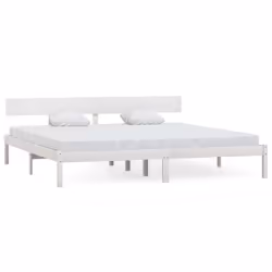 vidaXL Solid Wood Pine Bed Frame Wooden Platform Bedstead Multi Colours/Sizes - white, 200 x 200 cm