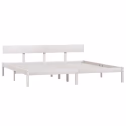 vidaXL Solid Wood Pine Bed Frame Wooden Platform Bedstead Multi Colours/Sizes - white, 200 x 200 cm