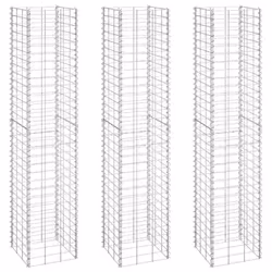 vidaXL 3x Gabion Raised Beds Iron Garden Patio Gabion Basket Planter Wall