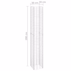 vidaXL 3x Gabion Raised Beds Iron Garden Patio Gabion Basket Planter Wall - Additional view 3