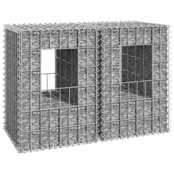 vidaXL 2x Gabion Basket Posts Iron Patio Outdoor Garden Planter Gabion Post