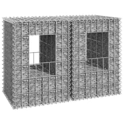 vidaXL 2x Gabion Basket Posts Iron Patio Outdoor Garden Planter Gabion Post