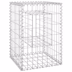 vidaXL 2x Gabion Basket Posts Iron Patio Outdoor Garden Planter Gabion Post
