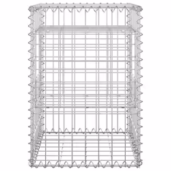 vidaXL 2x Gabion Basket Posts Iron Patio Outdoor Garden Planter Gabion Post - Additional view 4