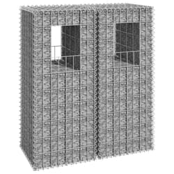 vidaXL 2x Gabion Basket Posts Iron Patio Outdoor Garden Planter Gabion Post