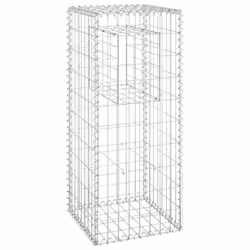 vidaXL 2x Gabion Basket Posts Iron Patio Outdoor Garden Planter Gabion Post - Additional view 2