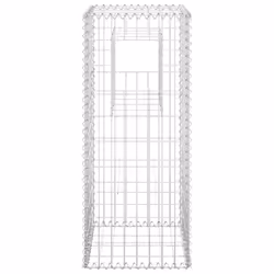 vidaXL 2x Gabion Basket Posts Iron Patio Outdoor Garden Planter Gabion Post - Additional view 3