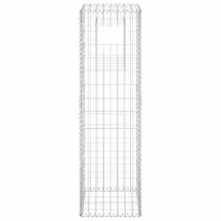 vidaXL Gabion Basket Post Iron Patio Outdoor Garden Planter Gabion Post Rails