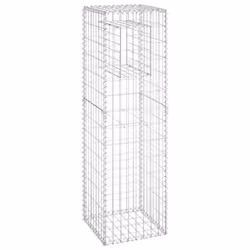 vidaXL 2x Gabion Basket Posts Iron Patio Outdoor Garden Planter Gabion Post