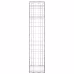 vidaXL 2x Gabion Basket Posts Iron Patio Outdoor Garden Planter Gabion Post - Additional view 4