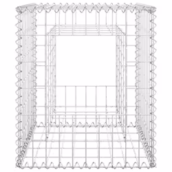 vidaXL 2x Gabion Basket Posts Iron Patio Outdoor Garden Planter Gabion Post