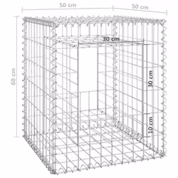 vidaXL 2x Gabion Basket Posts Iron Patio Outdoor Garden Planter Gabion Post - Additional view 6
