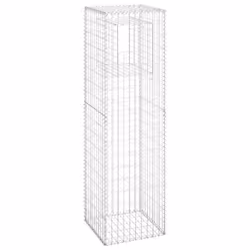 vidaXL 2x Gabion Basket Posts Iron Patio Outdoor Garden Planter Gabion Post