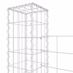 vidaXL U-shape Gabion Basket with 4 Posts Iron Garden Wire Fence Gabion Wall - Additional view 4
