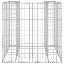 vidaXL Gabion Wall for Garbage Bins Galvanised Steel Wheelie Bin Multi Sizes - 110 x 100 x 110 cm - Additional view 4