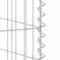 vidaXL Gabion Wall for Garbage Bins Galvanised Steel Wheelie Bin Multi Sizes - 110 x 100 x 110 cm - Additional view 5