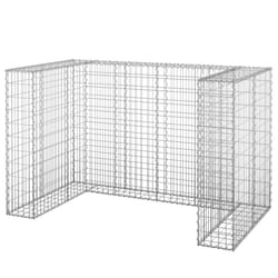 vidaXL Gabion Wall for Garbage Bins Galvanised Steel Wheelie Bin Multi Sizes - 180 x 100 x 110 cm